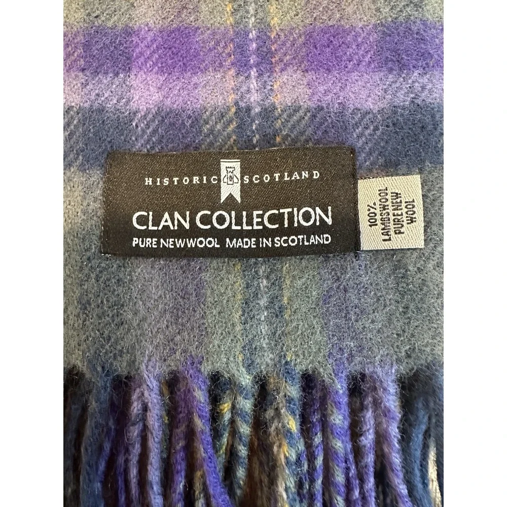 Kitlane Scotland 100% Lambswool Plaid Scarf MacDonald Clan Tartan 65